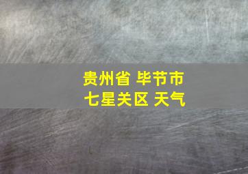 贵州省 毕节市 七星关区 天气